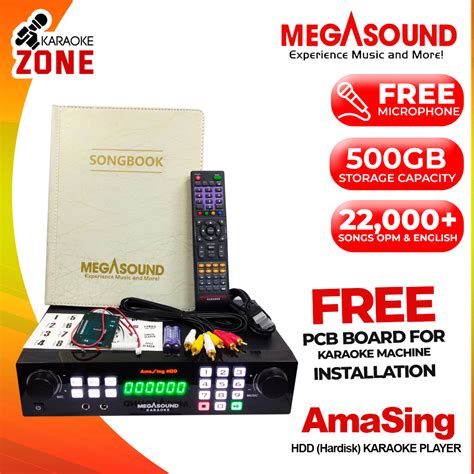 mega sound karaoke|Megasound Ms Amasing / HDD Player / 1 TB / with Wired Mic / .